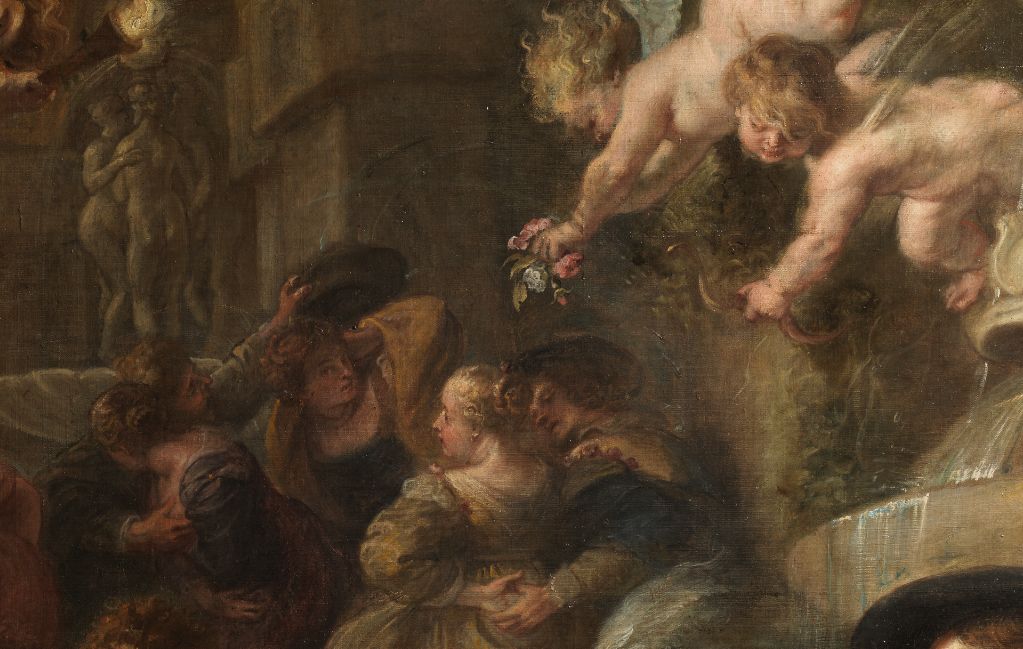 De liefdestuin – Peter Paul Rubens, ca. 1633 – detail (Madrid, Museo Nacional del Prado)