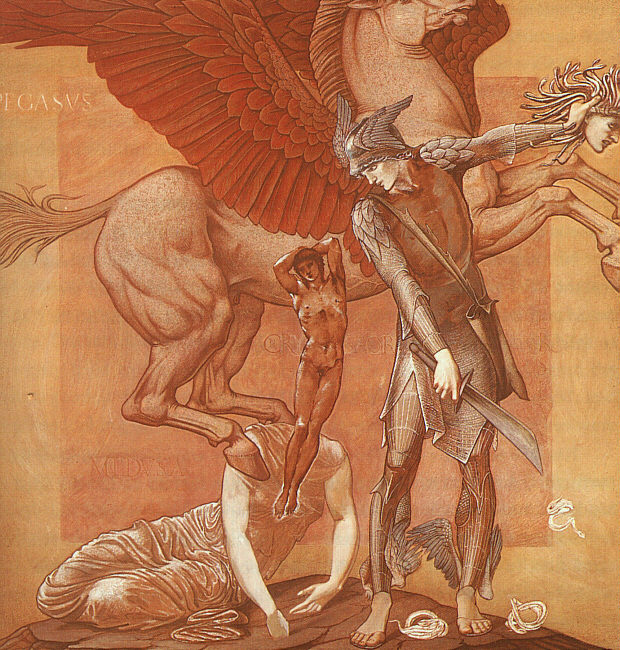 De geboorte van Pegasus en Chrysaor, Edward Burne-Jones, 1876-1885