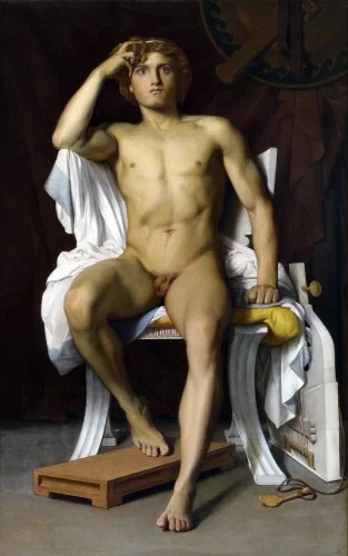 De toorn van Achilles, geschilderd door François-Léon Benouville (Musée Fabre).