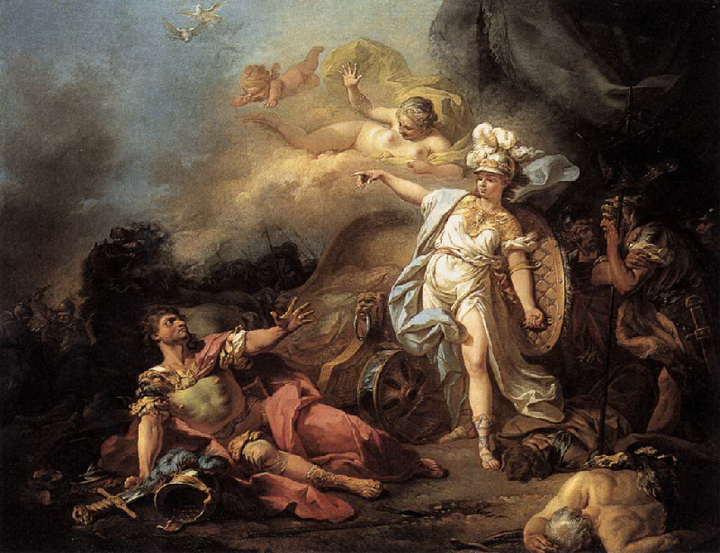 Gevecht tussen Ares en Athena - Jacques-Louis David (Louvre)