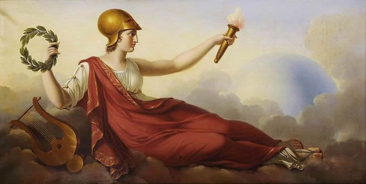 Minerva (Pallas Athena) volgens Jacques Louis Dubois