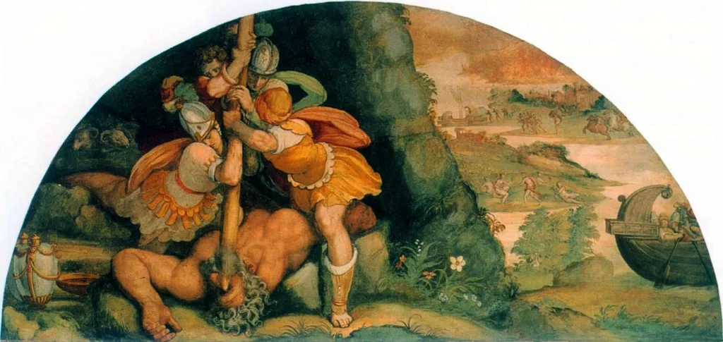 Polyphemus wordt verblind - Alessandro Allori