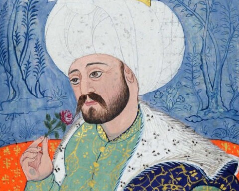 Sultan Mehmed I op een zestiende-eeuws miniatuur