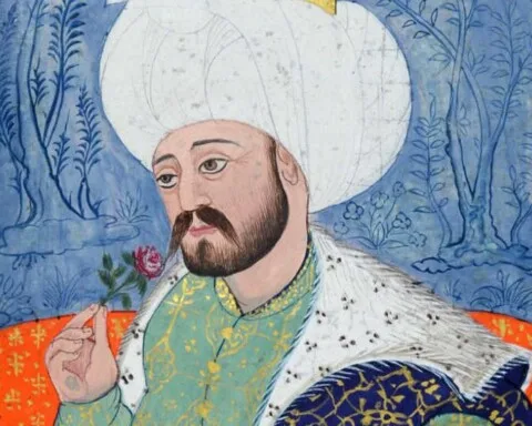 Sultan Mehmed I op een zestiende-eeuws miniatuur