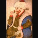 Portret Mehmet II ruikend aan een roos, eind 15e eeuw.
