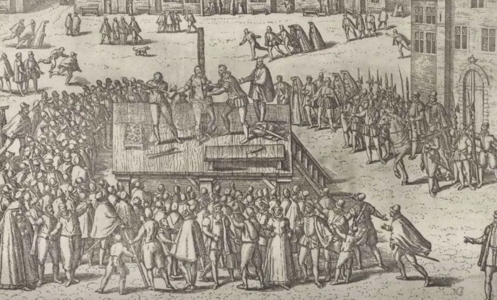 Executie van Balthasar Gerards, 1584 - Frans Hogenberg