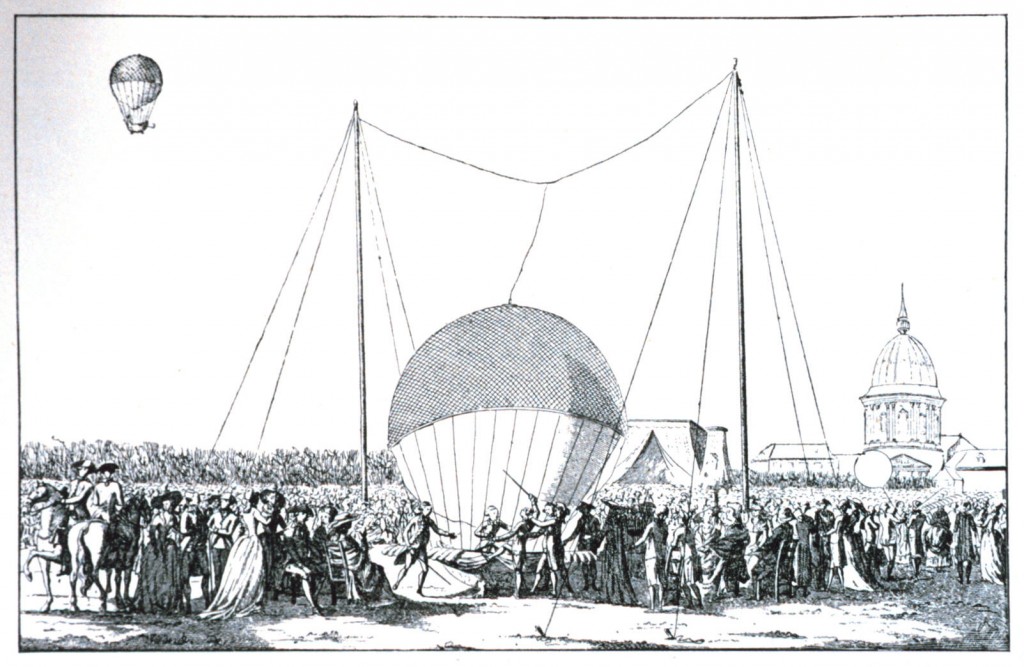 De ballonvaart van Pilâtre de Rozier op 15 oktober 1783