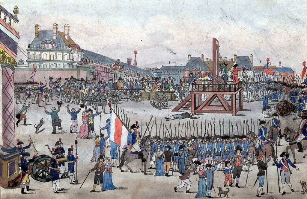 Executie van Robespierre op de Place de la Concorde