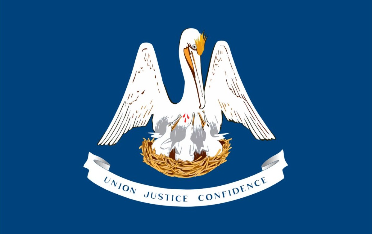 Vlag van de Amerikaanse staat Louisiana