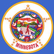 Zegel / embleem van de Amerikaanse staat Minnesota