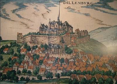 Oude afbeelding van Slot Dillenburg