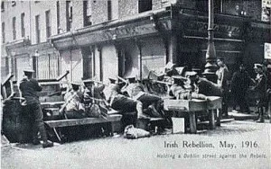Foto van de Paasopstand in Dublin (1916)