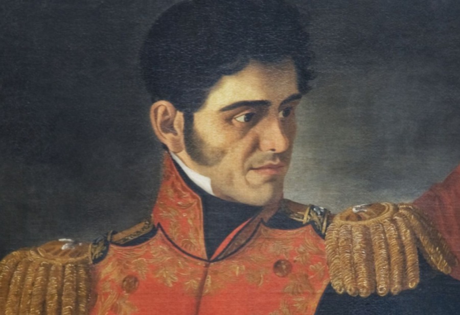 Portret van Antonio López de Santa Ana