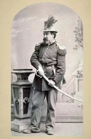 'Keizer' Joshua Norton in uniform (Publiek Domein - wiki)