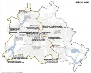 Kaart van de Berlijnse Muur - Afb: CC
