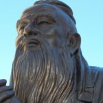 Beeld van Confucius in China - cc