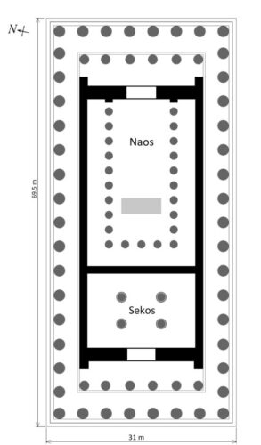 Grondplan van het Parthenon