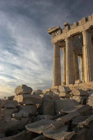 Parthenon gezien vanuit het zuiden