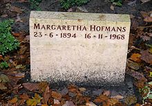 Hofmans' grafsteen op begraafplaats Zorgvlied