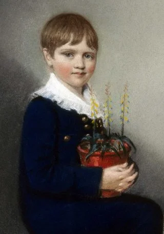 Charles Darwin in 1816, op zevenjarige leeftijd