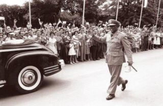 Ibrahim Abboud tijdens een bezoek aan Joegoslavië, 1960