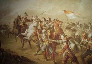 Adolf van Nassau sneuvelt tijdens de Slag bij Heiligerlee