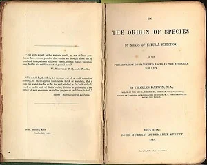 Titelblad van On the Origin of Species, 1859