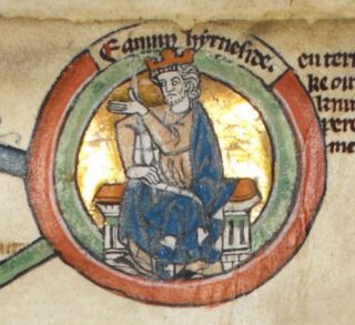 Edmund II van Engeland in een veertiende-eeuws document