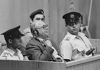 Demjanjuk tijdens een rechtzaak in 1988