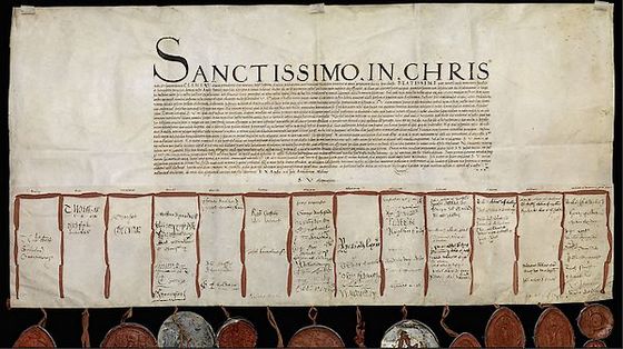 Brief Hendrik VIII aan paus nagemaakt