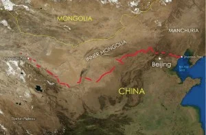 De loop van de Chinese Muur