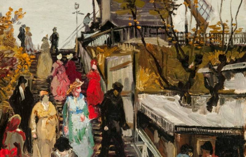 De molen Le blute-fin - Vincent van Gogh (detail)