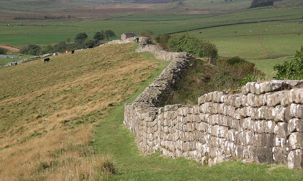Stukken van de muur van Hadrianus bij Greenhead. - cc