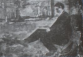 Hippolyte aan het werk in het bos van Tervuren - Camille van Camp, ca. 1863