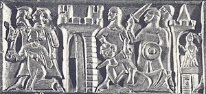 Afbeelding van de Brugse Metten op de Kist van Oxford