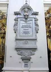 Grafschrift voor Chopin in de Heilige Kruis kerk in Warschau