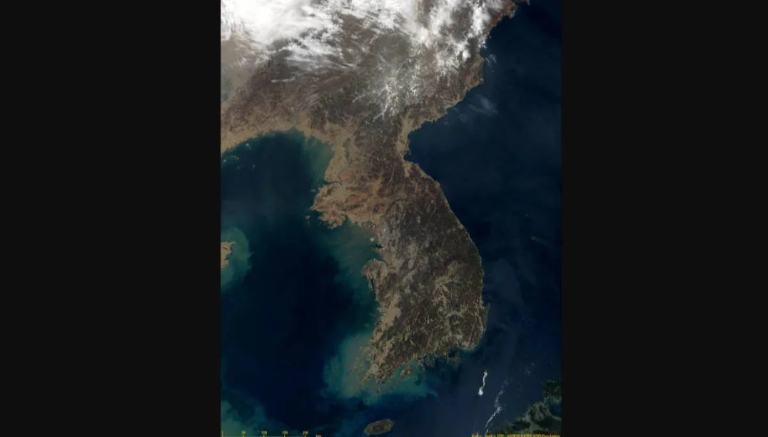 Het Koreaans schiereiland (NASA)