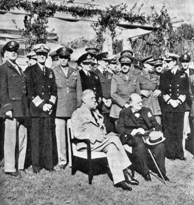 Roosevelt en Churchill tijdens de Conferentie van Casablanca