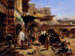 Gustav Bauernfeind – Markt in Jaffa, 1887