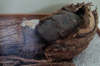 Hoofd van een Chinchorro-mummie