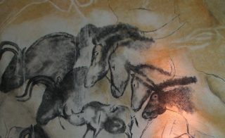 Replica van schilderingen in de Chauvet-grot (Publiek Domein - wiki)