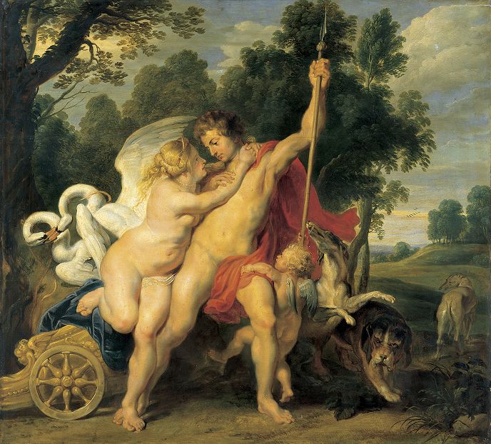 Venus en Adonis – Peter Paul Rubens, ca. 1614