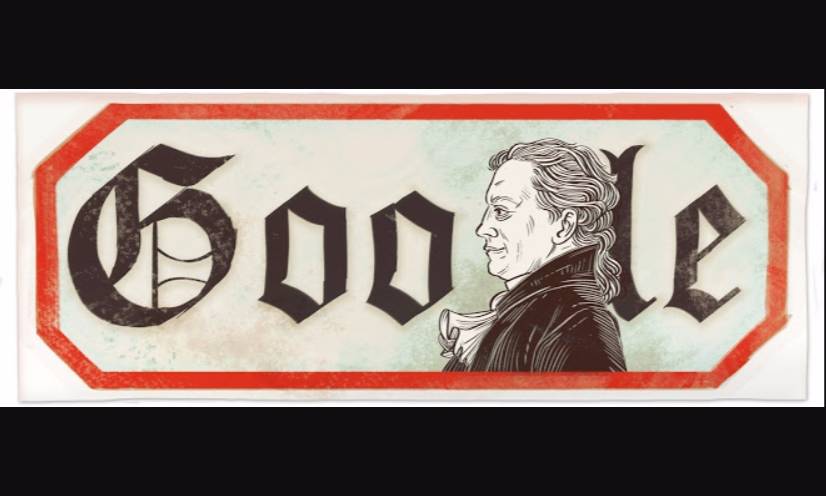 Google Doodle ter ere van Wolfgang von Goethe