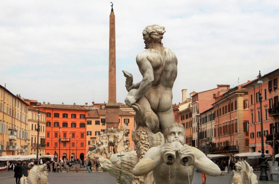 Morenfontein, Fontana del Moro, Piazza Navona in Rome (CC BY-SA 4.0 - Leomudde - wiki)