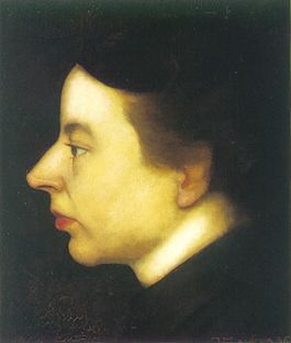 Portret uit 1916 van Anne Mankes-Zernike geschilderd door haar man