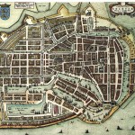 Kaart van Enkhuizen in 1652, uit Blaeu's Toonneel der Steden