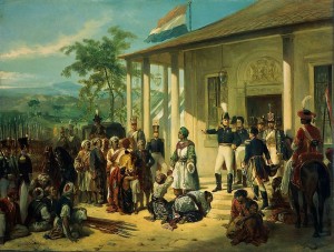 De gevangenneming van prins Diponegoro door generaal De Kock – Nicolaas Pieneman, 1830 (Rijksmusem)