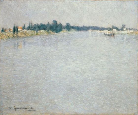 La Seine, Le Matin (Saint Ouen) – Charles Angrand, 1886 – Van Gogh Museum