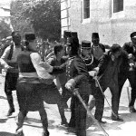 Arrestatie van Gavrilo Princip kort na de aanslag op aartshertog Franz Ferdinand