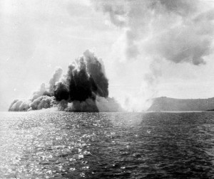Uitbarsting van de vulkaan Krakatau - Foto: Tropenmuseum